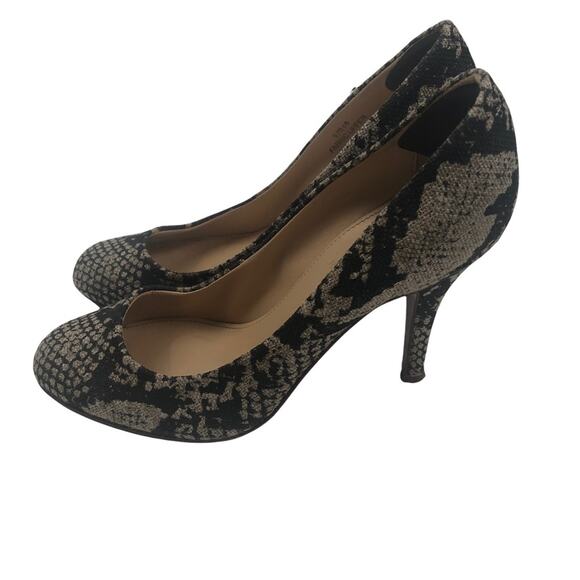 J.Crew Mona Printed snakeskin heels 6.5 - Picture 2 of 8